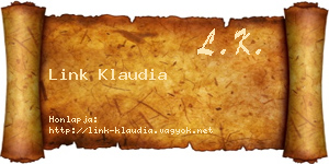 Link Klaudia névjegykártya