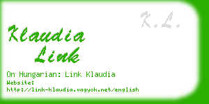 klaudia link business card